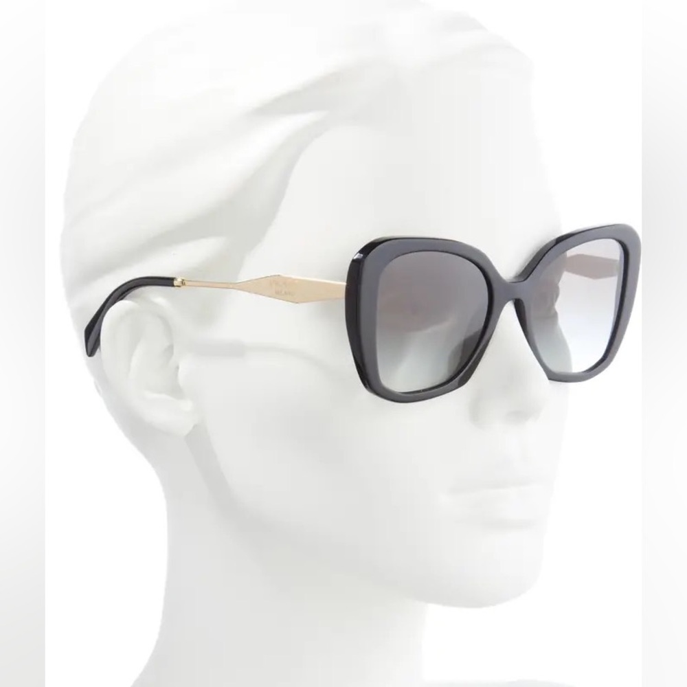 Prada 53mm Oversized Butterfly Sunglasses SPR 03Y Gradient Lens